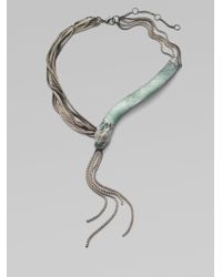 Alexis Bittar | Gray Multichain Snake Necklace | Lyst