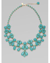 kate spade new york | Blue Bib Necklace | Lyst
