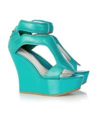 Camilla Skovgaard | Blue 120mm Leather Sandal Wedges | Lyst