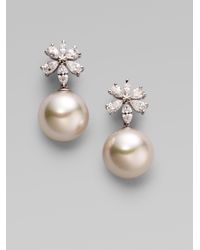 Majorica | Metallic 14mm Pearl Drop Earrings | Lyst