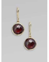 Ippolita | Red 18k Gold Garnet Drop Earrings | Lyst