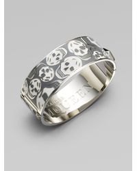 Alexander McQueen | White Medium Skull Cuff Bracelet | Lyst