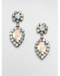 DANNIJO | Metallic Swarovski Crystal Drop Earrings | Lyst