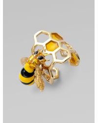 Delfina Delettrez | Metallic Honeycomb Bee Ring | Lyst