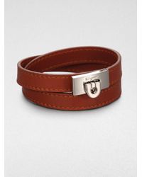 Ferragamo | Black Gancini Bracelet for Men | Lyst