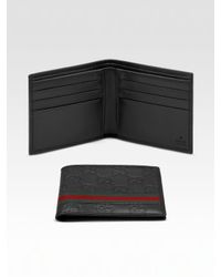 Gucci | Black Bi-fold Wallet for Men | Lyst