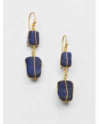 Gurhan | Metallic Lapis 24k Gold Drop Earrings | Lyst