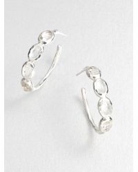 Ippolita | Metallic Clear Quartz Sterling Silver Hoop Earrings/1.06 | Lyst