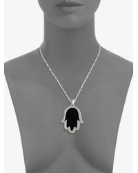 John Hardy | Sterling Silver Mano Di Fatima Necklaceblack Onyx | Lyst