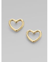 Marc By Marc Jacobs | Metallic Heart Shaped Earrings | Lyst