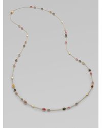 Marco Bicego | 18k Gold Multicolor Sapphire Station Necklace Long | Lyst