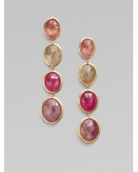 Marco Bicego | Metallic Siviglia Multicolor Sapphire & 18k Yellow Gold Drop Earrings | Lyst