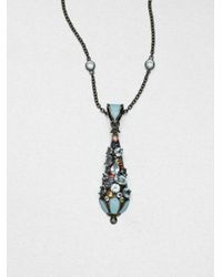 M.c.l Matthew Campbell Laurenza | Blue Enamel Semi-precious Multi-stone Pendant Necklace | Lyst