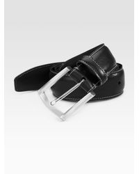 Saks Fifth Avenue | Black Leather Belt for Men | Lyst
