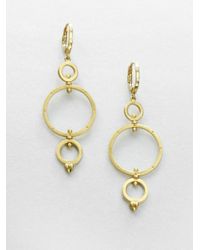 Temple St. Clair | Metallic Celestial Diamond & 18k Yellow Gold Triple Spin Drop Earrings | Lyst