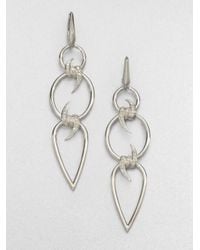 Stephen Webster | Metallic Diamond Sterling Silver Barb Triple Drop Earrings | Lyst