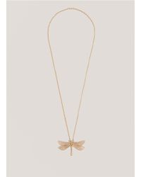 Alexander McQueen | Metallic Dragonfly Skull Necklace | Lyst