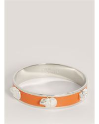 Alexander McQueen | Orange 3d Enamel Skull Bangle | Lyst