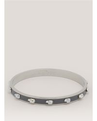 Alexander McQueen | Gray 3d Enamel Skull Bangle | Lyst