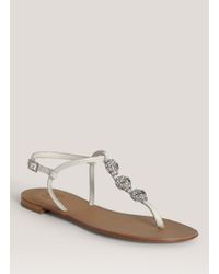 Ash | White Marcel Skull Thong Sandals | Lyst