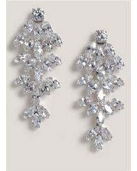 CZ by Kenneth Jay Lane | Metallic Crystal Leaf Clip Earrings | Lyst