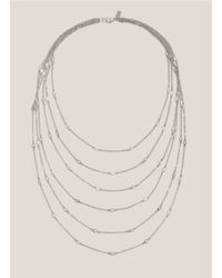 CZ by Kenneth Jay Lane | Metallic Six-strand Stone Necklace | Lyst