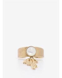 Ela Stone | Metallic Chain-tassel Stone Ring | Lyst