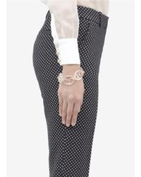 Kenneth Jay Lane | White Clear Bead Bracelet | Lyst