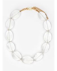 Kenneth Jay Lane | White Perspex-bead Necklace | Lyst