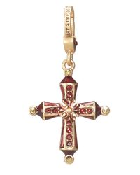 Jay Strongwater | Red Birthstone Cross Charm | Lyst