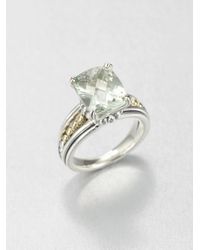 Lagos | Metallic Green Amethyst Sterling Silver and 18k Yellow Gold Ring | Lyst