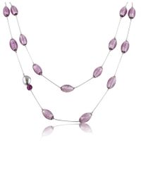Antica Murrina | Metallic Pandora Murano Glass Bead Sterling Silver Necklace | Lyst