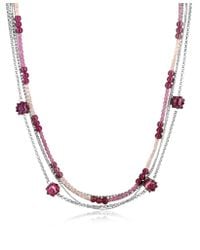Antica Murrina - Purple Tiffany Murano Glass Bead Chain Necklace - Lyst