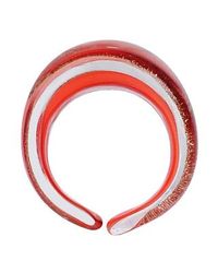 Antica Murrina - Red Laguna Coral Gold Murano Glass Ring - Lyst