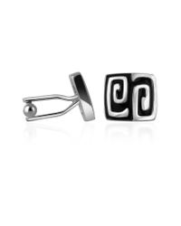 AZ Collection - Metallic Silver Plated Square Deco Cufflinks for Men - Lyst