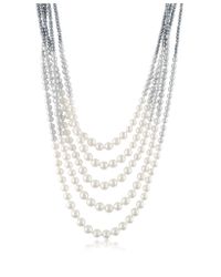 AZ Collection - Multicolor Multi-strand Long Bead Necklace - Lyst