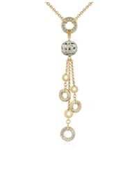 AZ Collection - Metallic Gold-plated Drop Necklace - Lyst