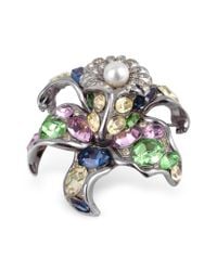 AZ Collection - Multicolor Flower Brooch - Lyst