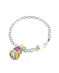 FORZIERI - Metallic Gomitoli - Sterling Silver Murano Glass Charm Bracelet - Lyst