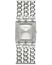 Guess | Metallic Autograph - Crystal Signature Mirror Dial Watch | Lyst