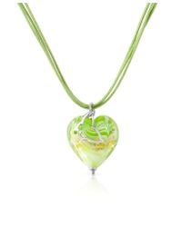 House of Murano - Blue Mare - Lime Murano Glass Heart Pendant Necklace - Lyst