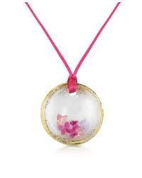 House of Murano - Purple Round Murano Glass Pendant W/ Fuchsia Lace - Lyst
