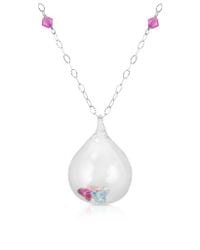 House of Murano - Metallic Round Murano Glass Pendant Necklace - Lyst