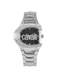 Just Cavalli - Jc Logo - Crystal Black Dial Bracelet Watch - Lyst
