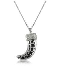 Just Cavalli - Metallic Safari Crystal Horn Pendant Necklace - Lyst