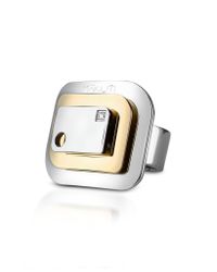 Makuti | Metallic Kimana - Diamond Polished Stainless Steel Ring | Lyst