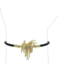 Orlando Orlandini | Metallic Flirt - 18k Gold & Rubber Bracelet W/ Diamond | Lyst