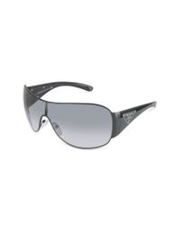 Prada - Round Black & Purple Sunglasses - Lyst