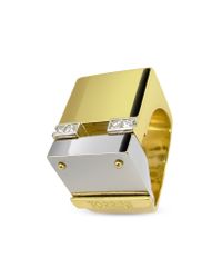 Torrini | Metallic Manhattan 18k Gold Princesscut Diamond Ring | Lyst