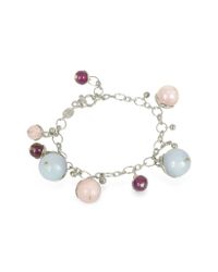 Torrini - Metallic Tulipani Amethyst And Quartz Charm 18K Gold Bracelet - Lyst